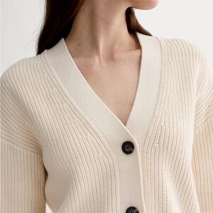 Everlane Women's Canvas Boxy Cardigan Sweater